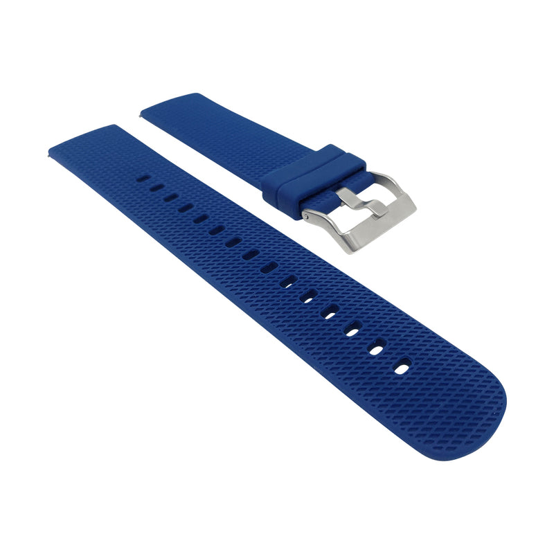 Bandini SIL.115 | Mens Quick Release Tire Tread Silicone Sports Watch Band, Waterproof, Blue / 22mm 22mm / Blue |  Dial