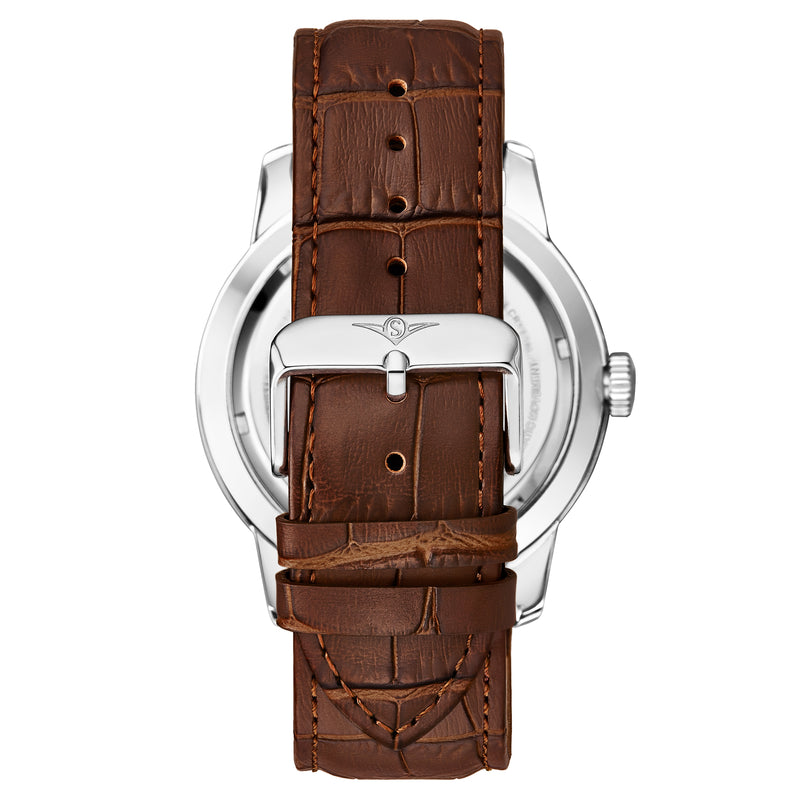 Legacy Brown/Black/RG Leather | Black Dial