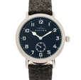 Northrop Wool-Overlaid Leather-Band Watch - Charcoal/Navy | Navy Dial
