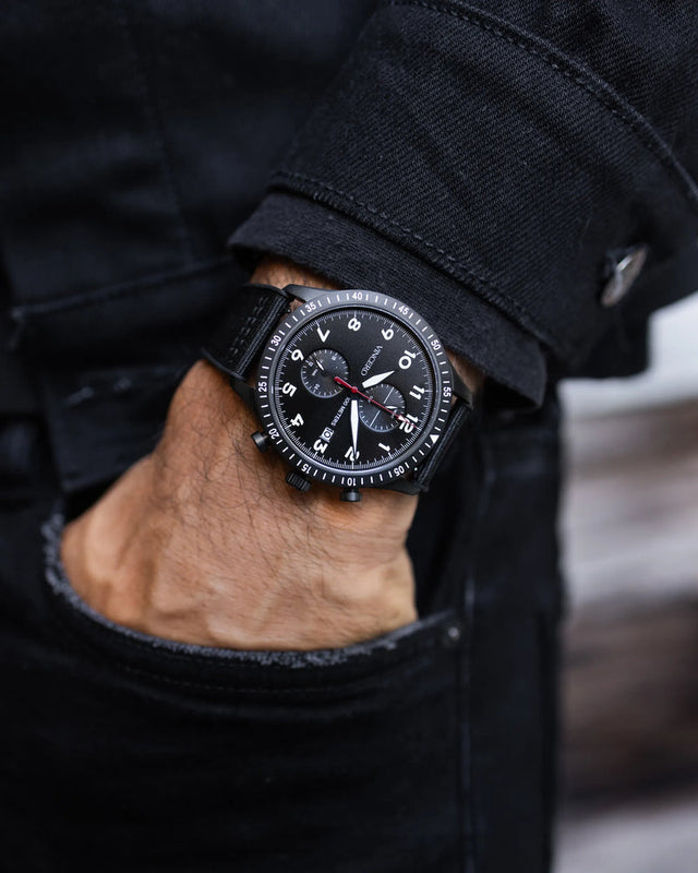 THE ALTITUDE - MATTE BLACK/RED | Black Dial