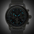 100 Jahre Chronograph Black with Mesh Bracelet | Black Dial