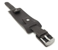 425 | 22mm Brown Mens Leather Band Wrist Cuff, Rectangular Bund Strap 22mm / Brown / Silver Buckle |  Dial