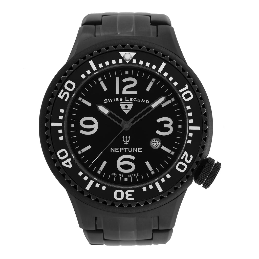 NEPTUNE FORCE Black with Black Accent | Black Dial – Watch Gang