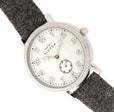 Northrop Wool-Overlaid Leather-Band Watch - White/Grey | White Dial