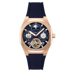 Drake Cobalt Calm  / Blue Rubber Strap Blue Dial