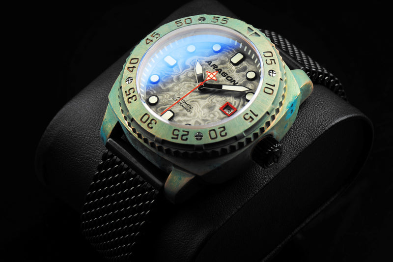 Parma 2 Bronze Damascus Swiss ETA 2824 45mm - Damascus