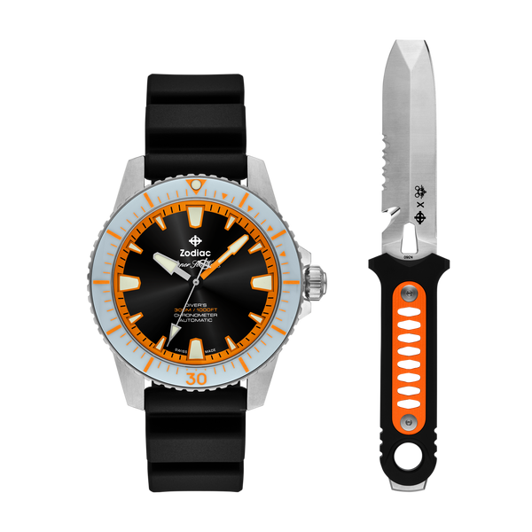 Zodiac Super Sea Wolf GMT Soprod C125 Movement Black Dial ZO9405