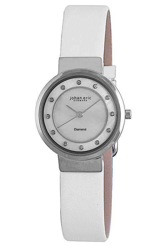 Arhus Diamond White, White Leather | White Dial