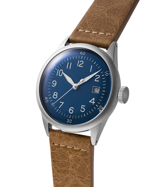 A-11 Tactical Blue / Leather Blue Dial