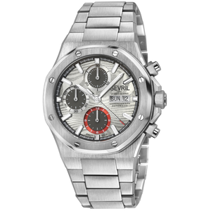 Kingsgate Chronograph Natural/Silver Dial 316L Stainless Steel Bracelet Stainless Steel Bezel 42mm Natural/Silver Dial