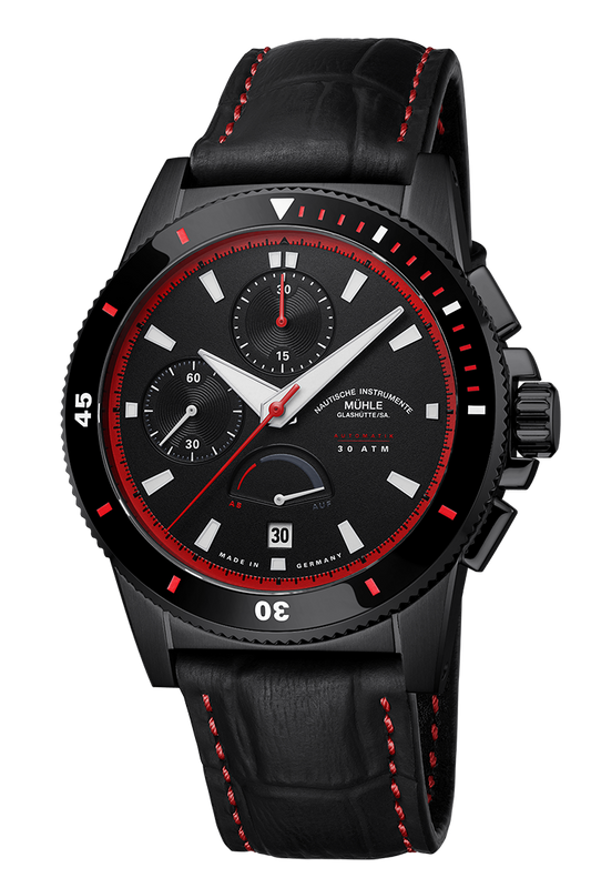 Sportivo Power Black Red / Black Leather | Black Dial