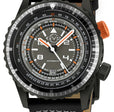 Contasecondi GV2 Contasecondi Men's Grey/Orange Dial Black Calfskin Leather Watch