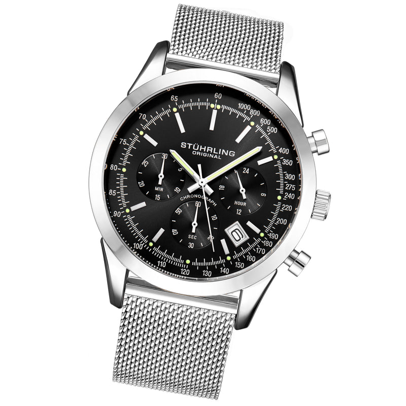 Monaco Silver Silver/Alloy | Black Dial