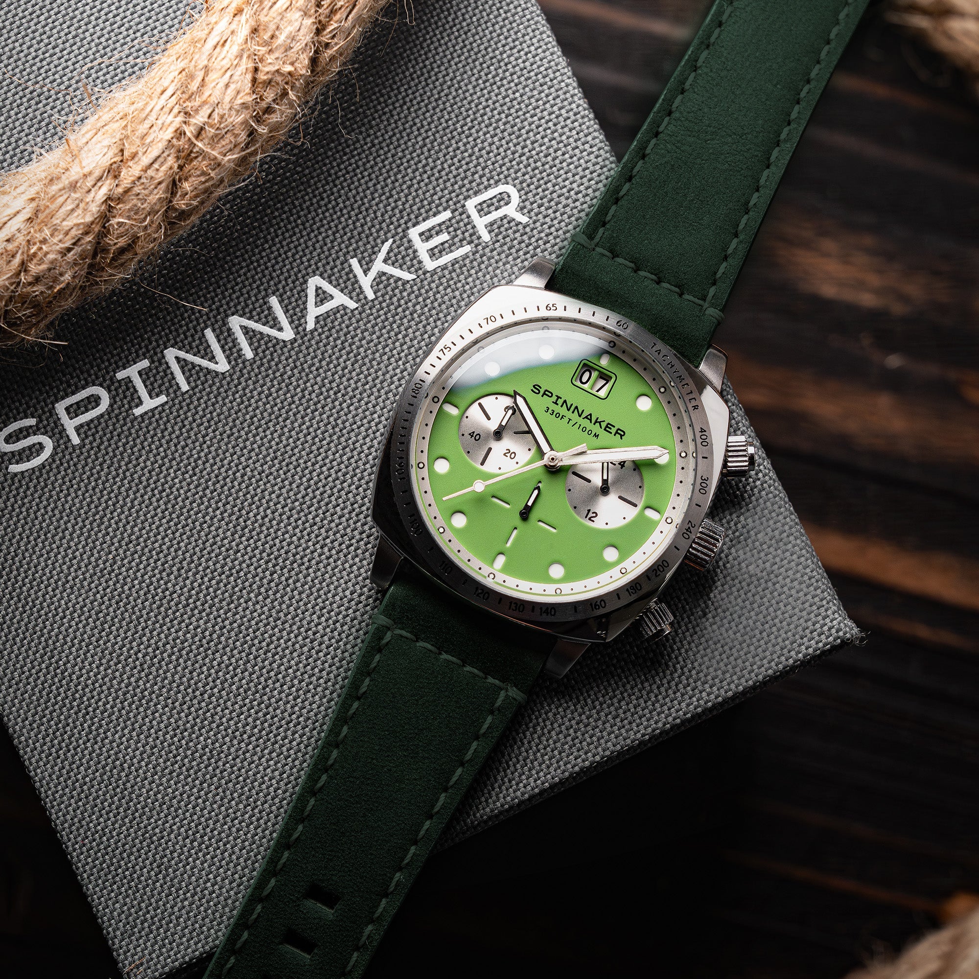 Spinnaker Hull Chronograph TMI - VK73 Movement Green Dial SP-5068 Spinnaker Hull Chronograph TMI - VK73 Movement Green Dial SP-5068