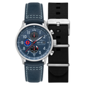 Classic Chronograph Blue / Leather Blue Dial