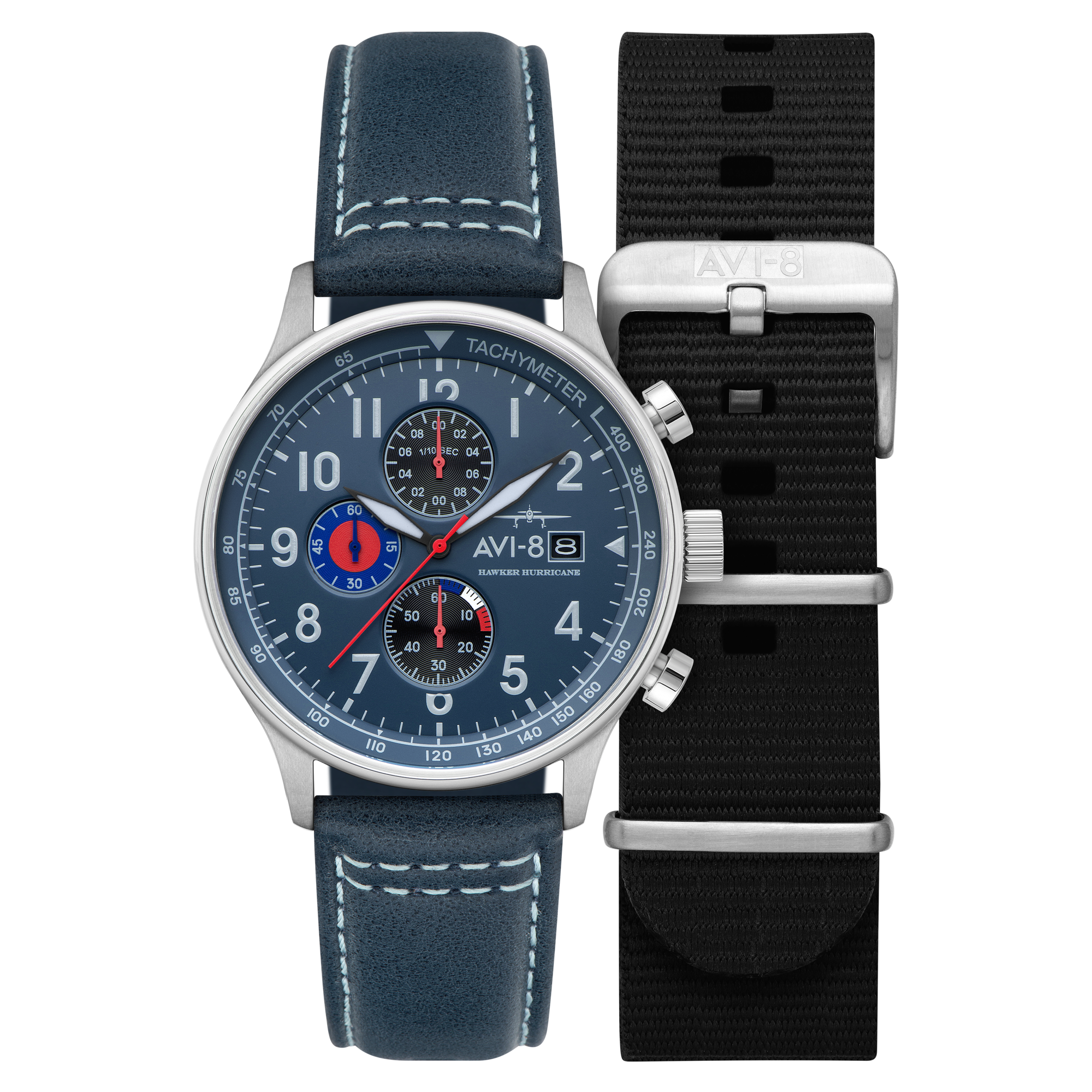 Classic Chronograph Blue / Leather Blue Dial
