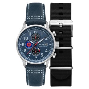 Classic Chronograph Blue / Leather Blue Dial