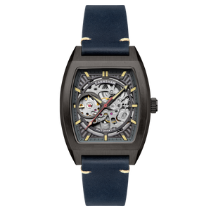 Heritage Wellington Skeleton Automatic Grey / Genuine Leather Grey Dial