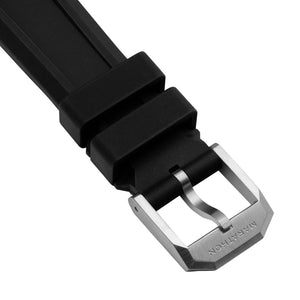 3-PIECE RUBBER STRAP KIT, BLACK, 18MM BLACK RUBBER/3PC 18MM