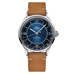 Multifort Patrimony Blue / Brown Leather Blue Dial
