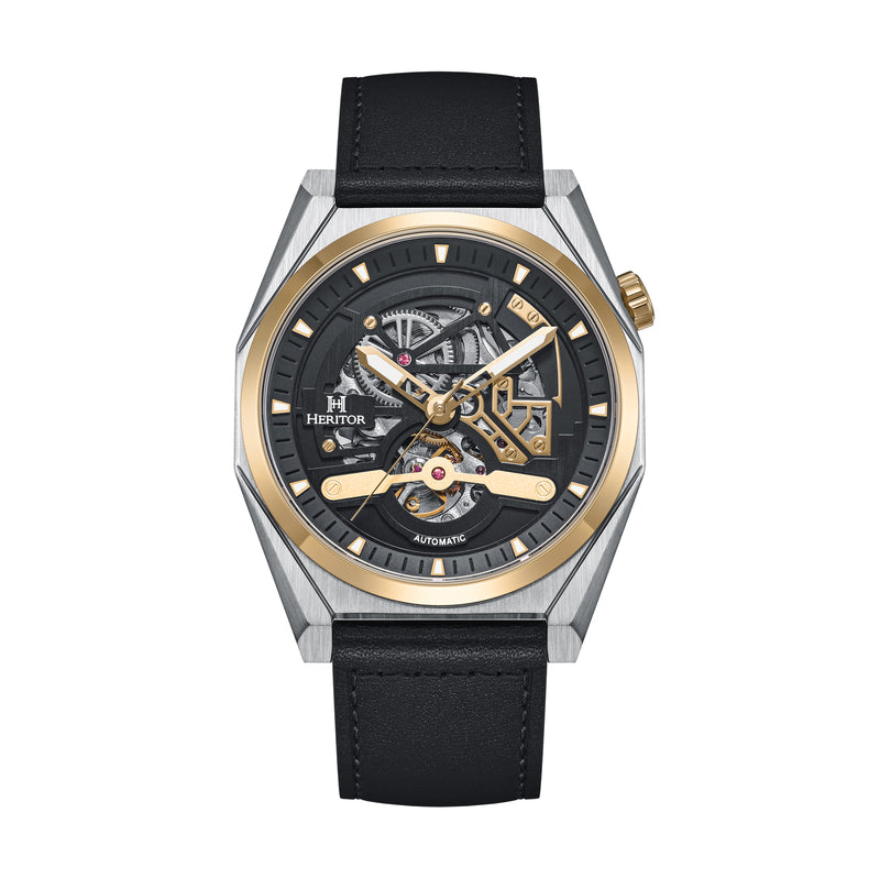 Amadeus Skeleton Watch Black / Gold | Black Dial