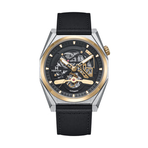 Amadeus Skeleton Watch Black / Gold | Black Dial