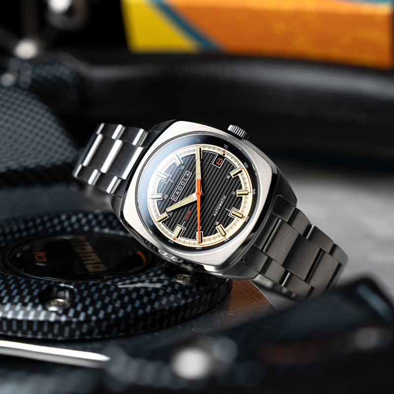 Buxton Automatic Black/ Stainless Steel Stainless Steel | Black Dial