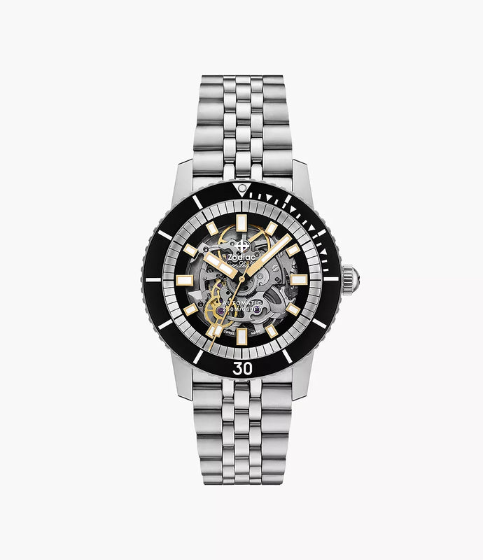SEA WOLF COMPRESSION Stainless Steel Watch | Transparent Dial