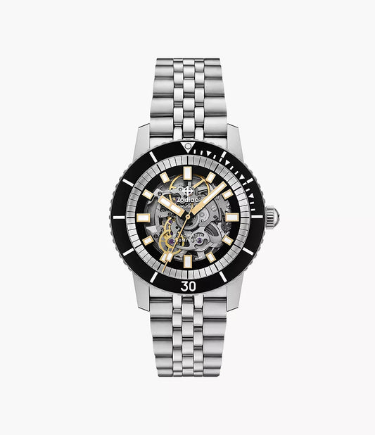 SEA WOLF COMPRESSION Stainless Steel Watch | Transparent Dial