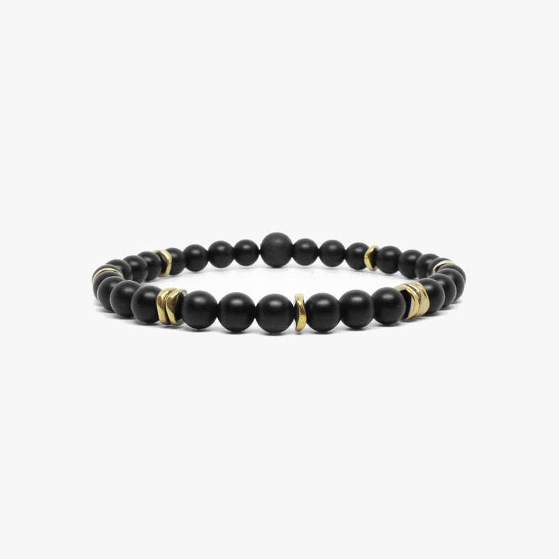Black Onyx, Gold Hematite M (7.25" Wrist) |  Dial