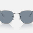 HEXAGONAL FLAT LENSES UNISEX Silver / Polar Blue |  Dial
