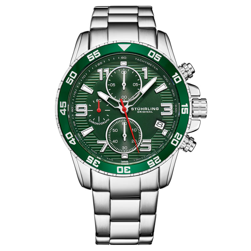 Concorso Quartz 40mm Chronograph Green Silver/Stainless Steel | Green Dial