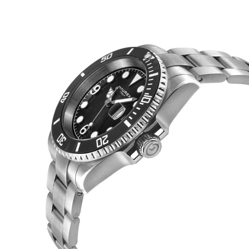 Barracuda 316L Case, Black Sunray Dial, Ceramic Bezel, 316L Stainless Steel Bracelet Black Dial