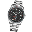 Voyager GMT 4017.4 Quartz GMT 42mm Diver Silver/Stainless Steel | Black Dial