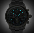 100 Jahre Chronograph Black with Metal Bracelet | Black Dial