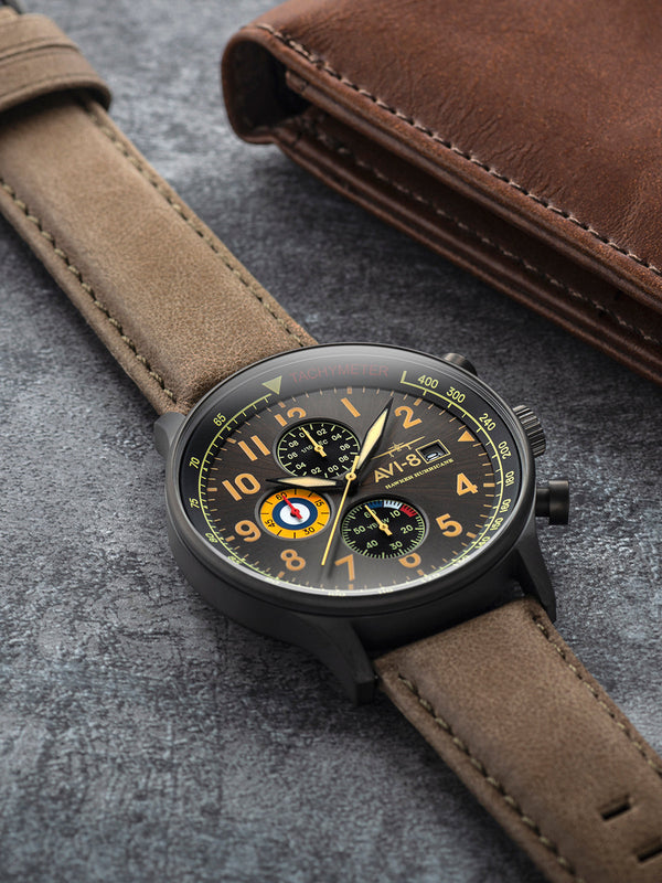 Hawker Hurricane Classic Chronograph Gray Dial / Leather | Gray Dial