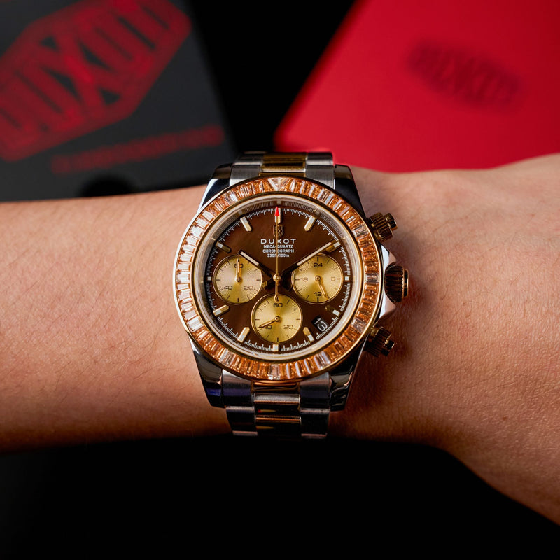 Accelero Rainbow Chronograph Brown / Two-tone Stainless Steel | Brown Dial