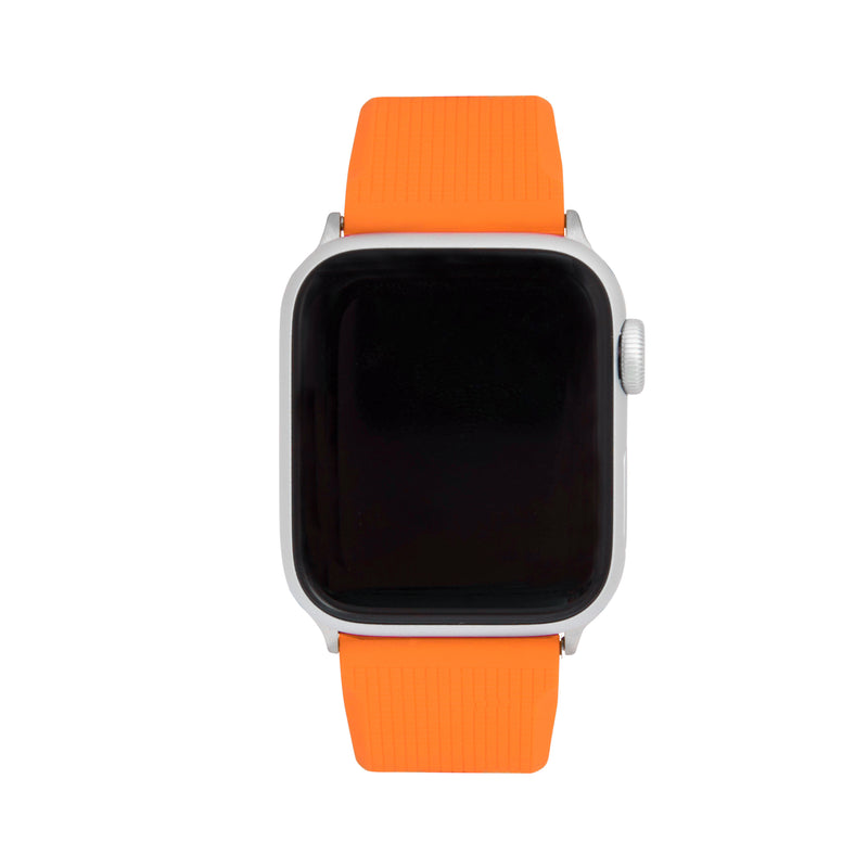 Silicone Adjustable Deployment Band  for Apple Watch Series 8/7/6/5/4/3/2/1/SE Orange (38mm | 40mm | 41mm) |  Dial