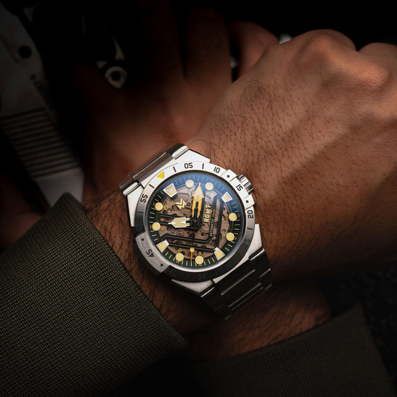 Himars Skeleton Automatic Green / Stainless Steel Stainless Steel | Green Dial