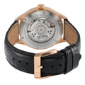 Empire Gevril Swiss Automatic, ETA 2895, Black Dial,  Genuine Handmade Italian Black Leather | Black Dial
