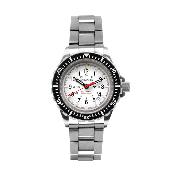 Dive Auto Government Search and Rescue (GSAR) White NGM/Steel Bracelet Arctic White Dial