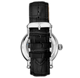 Legacy Automatic 43mm Skeleton Silver Case/ Black Leather Strap | Black Dial