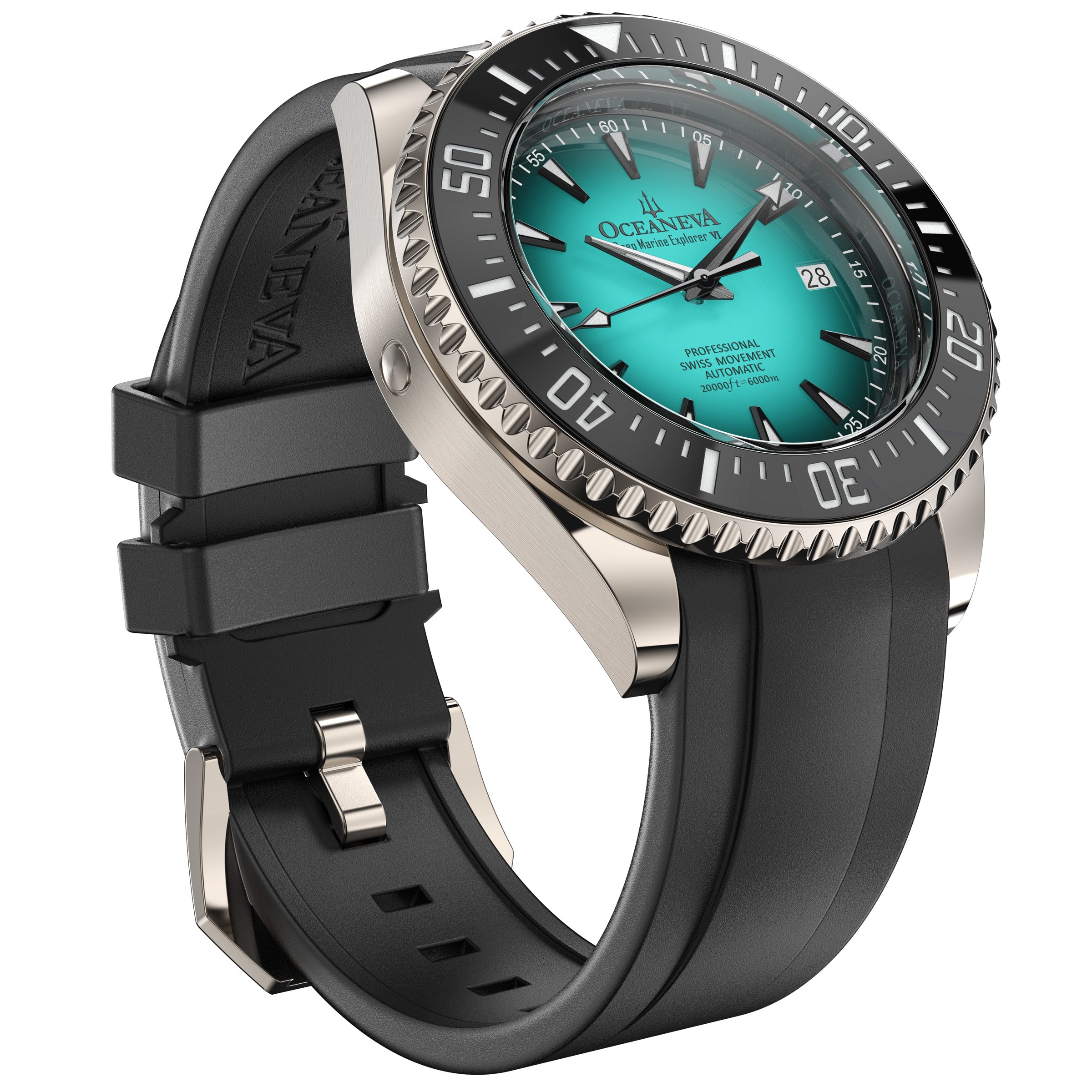 Oceaneva Deep Marine Explorer VI 6000M - Mint Titanium Automatic
