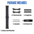 MET.615 | Jubilee Stainless Steel Watch Band 22mm / Black |  Dial