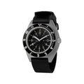NAV, QUARTZ, SAPH, STE, COL: SS/BKBK NYLON 11" Black Sterile/Nylon | Black Dial