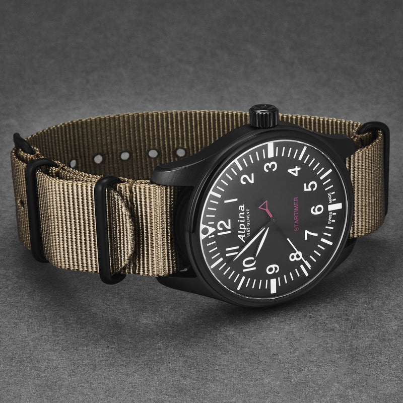 Startimer Pilot AL235B4FBS6 / Black | Black Dial