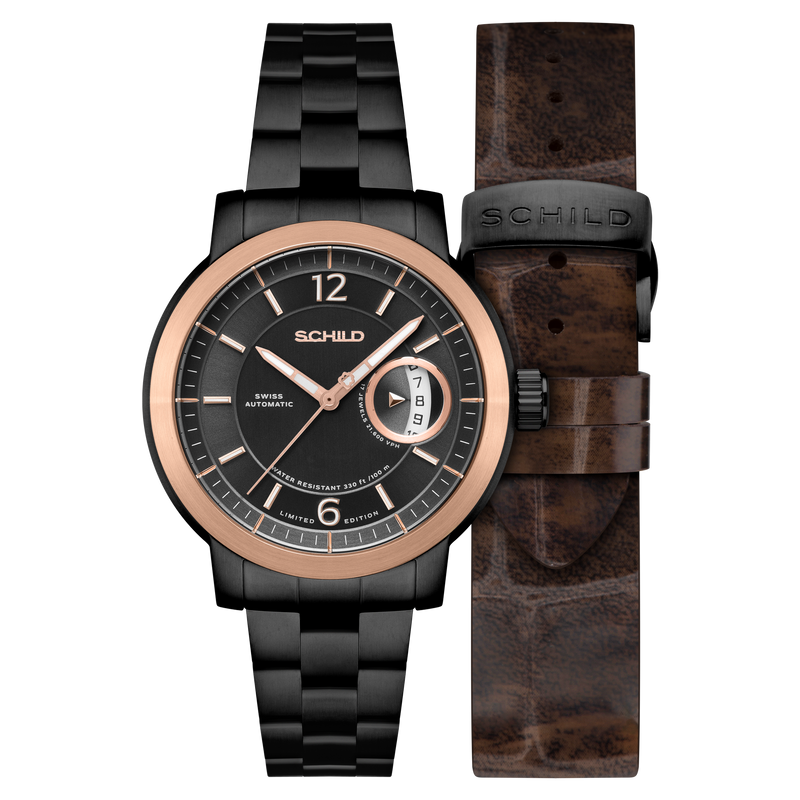 Heinrich Minimal Swiss Automatic Limited Edition Black / Black Stainless Steel | Black Dial