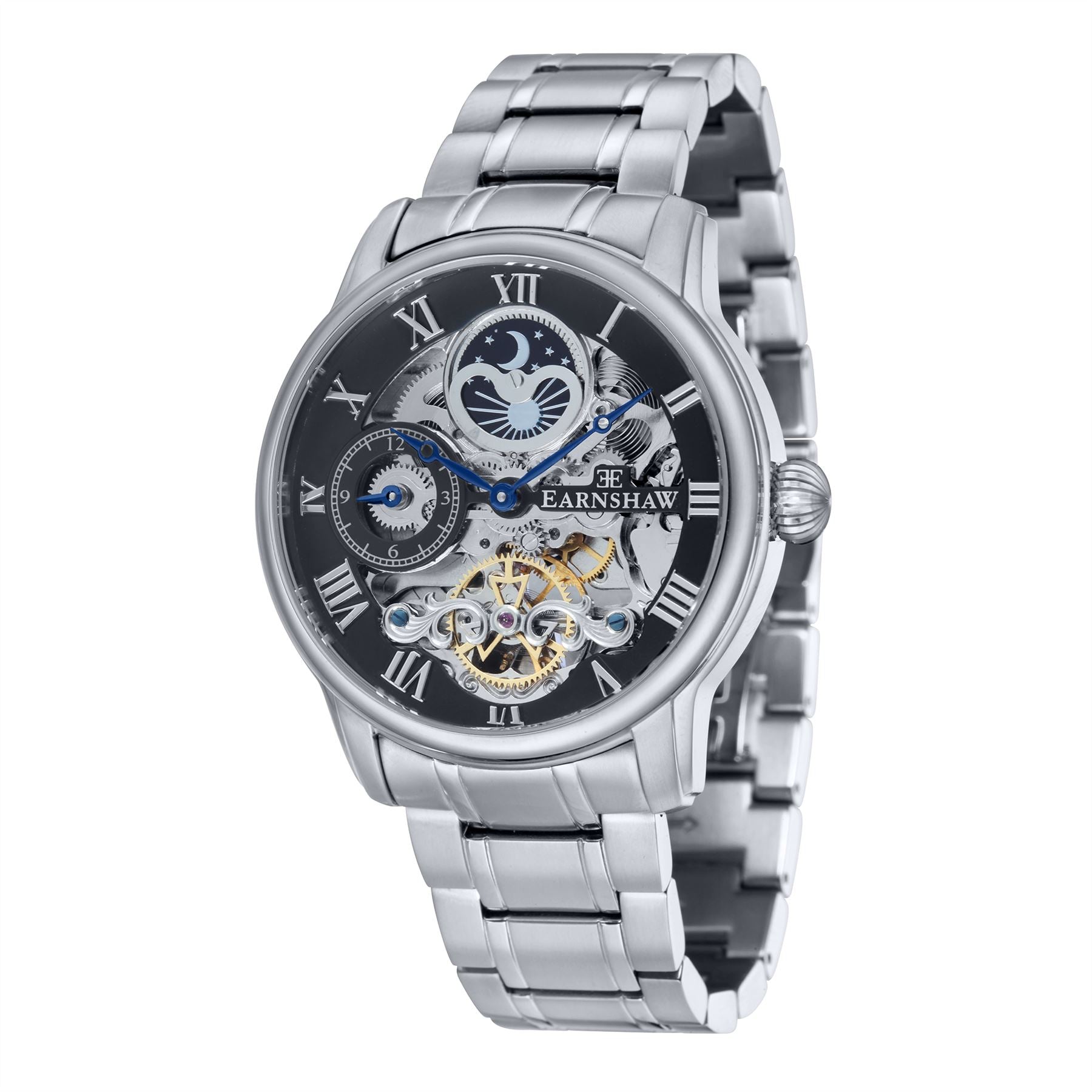 Longitude Automatic Skeleton Watch Grey & Stainless Steel / Solid bracelet Gray Dial