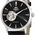 Contemporary Automatic Leather Strap Watch | Black Dial