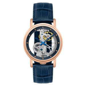 Fowler Bridge Automatic Blue / Genuine Leather | Blue Dial